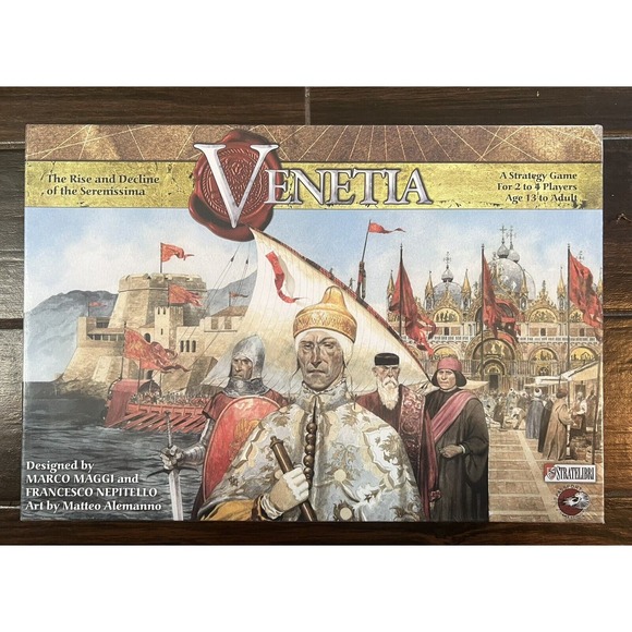 Venetia Board Game by Marco Maggi 2013 Stratelibri, New and Sealed - Picture 1 of 9